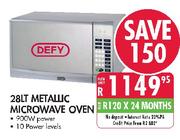 Defy 28Ltr Metallic Microwave Oven