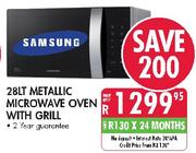 Samsung 28Ltr Metallic Microwave Oven With Grill