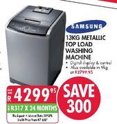 Samsung 13kg Metallic Top Load Washing Machine