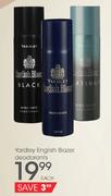 Yardley English Blazer Deodorants Each