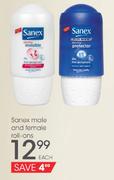 Sanex Male And Female Roll-Ons Each