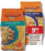 Fatti's & Moni's Pasta Shapes Assorted-500g Each