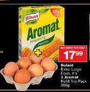 Nulaid Extra Large Eggs-5's Per Pack/Aromat Refill Ino Pack-200g