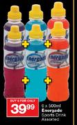 Energade Sports Drink Assorted-6X500ml