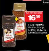 Huletts Golden Syrup-500g & Huletts Chocolate Syrup-300g