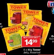 Tower Jelly Assorted-5 x 80g