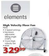 Elements High Velocity Floor Fan-Each