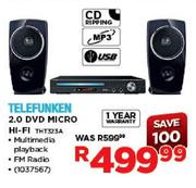 Telefunken 2.0 DVD Micro Hi-Fi (THT323A)