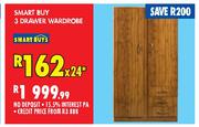 Smart Buy 3 Drawer Wardrobe