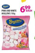 Beacon Pink & White Mallows-150g Each