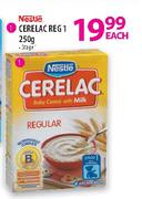 Nestle Cerelac Reg 1-250gm Each
