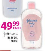 Johnson's Baby Oil-500ml Each
