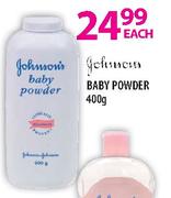 Johnson's Baby Powder-400gm Each