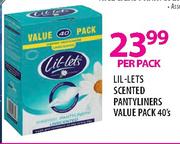 Lil-Lets Scented pantyliners Value pack-40's