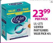 Lil-Lets Scented Pantyliners Value Pack-40's Per Pack