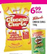Willards Cheese Curls-150g Each