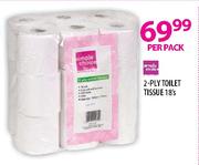 Simple Choice 2-Ply Toilet Tissue - 18's Per Pack