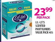 Lil-Lets Scented Pantyliners Value Pack-40's