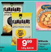 Willards Flanagan's Chips Assorted-125g Each