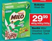 Nestle Milk/Cheerios Cereal Assorted-480g/490g/500g Each