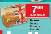 Bakers Tennis Biscuits Assorted-200g Each