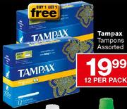 Tampax Tampons-12's Per Pack