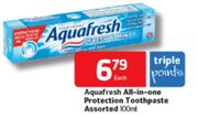 Aquafresh All-In-One Protection Toothpaste Assorted-100ml Each