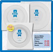Divine White Dinnerware 6 Piece Side Plates