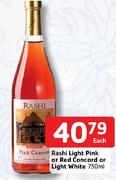 Rashi Light Pink Or Red Concord Or Light White-750ml Each