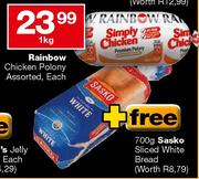 Rainbow Chicken Polony Assorted-1Kg