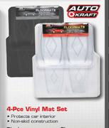 Auto Craft 4 Piece Vinyl Mat Set(Clear)-Each