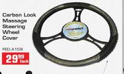 carbon Lock Massage Steering Wheel Cover-each