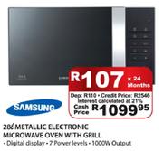 Samsung Metallic Electronic Microwave Oven With Grill-28Ltr