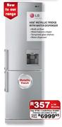 LG Metallic Fridge With Water Dispenser-430Ltr