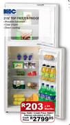 KIC Top Freezer Fridge-215Ltr