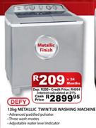 Defy Metallic Twin Tub Washing Machine-13kg