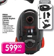 Prima One & Only 2000W Bagless Cylinder Vacuum Cleaner (POCV-2000)