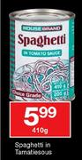 Housebrand Spaghetti In Tamatiesous-410g