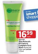 Garnier Skin Naturals Oil Control Complete Face Wash Assorted-50ml Or Lotion-125ml Each