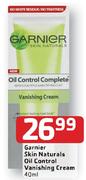 Garnier Skin Naturals Oil Control Vanishing Cream-40ml Each