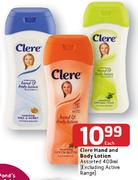 Clere Hand And Body Lotion Assorted-400ml Each