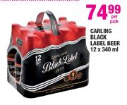 Carling Black Label Beer-12 x 340ml Per Pack