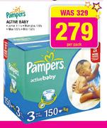 Pampers Active Baby Junior 111's Per Pack
