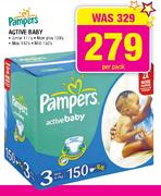 Pampers Active Baby Maxi 132's Per Pack