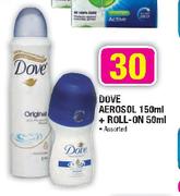 Dove Aerosol-150ml + Roll-On-50ml