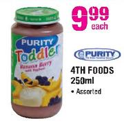 Purity 4th Foods-250ml Each