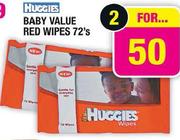 Huggies Baby Value Red Wipes-2X72's