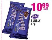 Cadbury Bubbly-87Gm Each