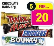 Chocolate Bars-5x57Gm Pack