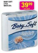 Baby Soft 2 Ply White 9's-Per Pack